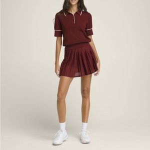 Wilson burgundy (Syrah) limitless long tennis skirt